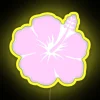 Vibrant Rainbow LED Sign with Color-Changing Tropical Coconut Girl Design
