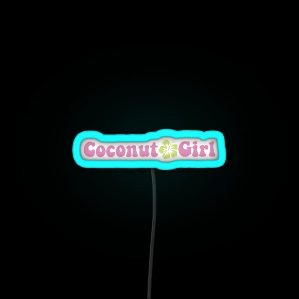 Coconut Girl RGB Neon Sign