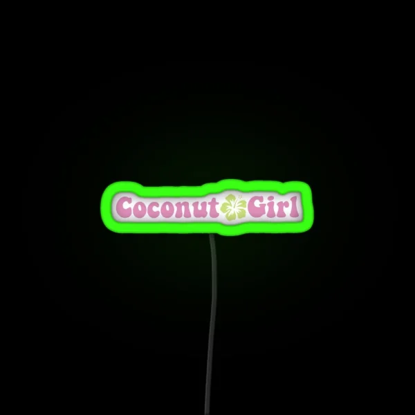 Coconut Girl RGB Neon Sign