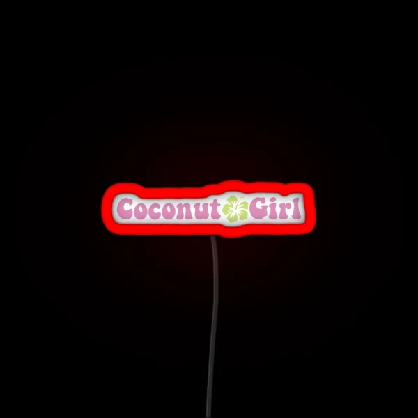 Coconut Girl RGB Neon Sign