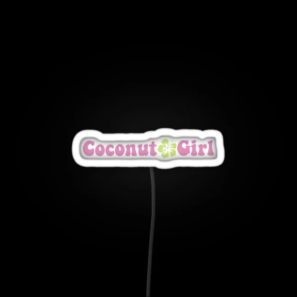 Coconut Girl RGB Neon Sign