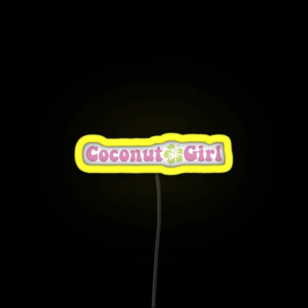 Coconut Girl RGB Neon Sign
