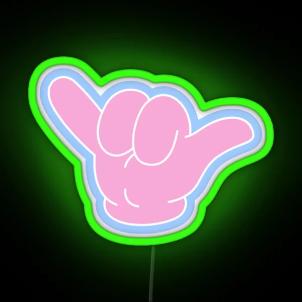 Coconut Girl Shaka Xx RGB Neon Sign