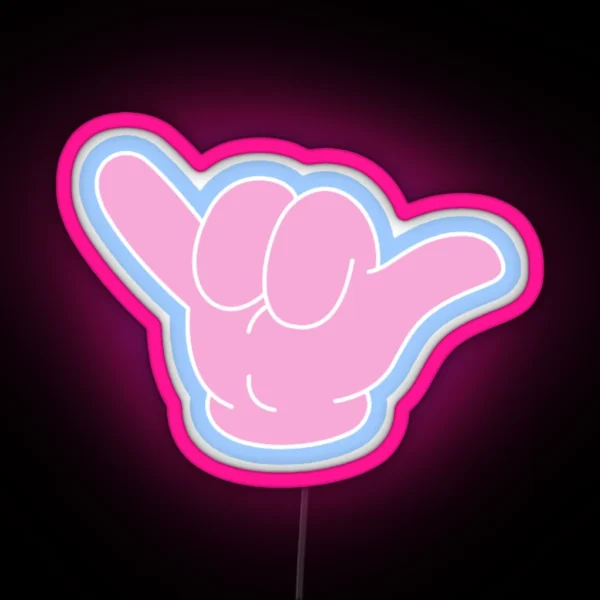 Coconut Girl Shaka Xx RGB Neon Sign