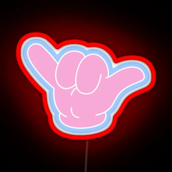 Coconut Girl Shaka Xx RGB Neon Sign