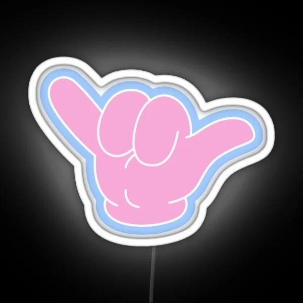 Coconut Girl Shaka Xx RGB Neon Sign