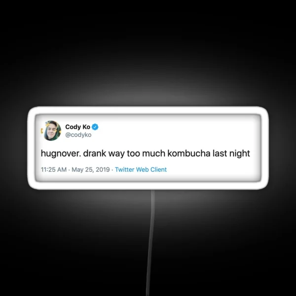 Cody Ko Kombucha Hangover Tweet RGB Neon Sign
