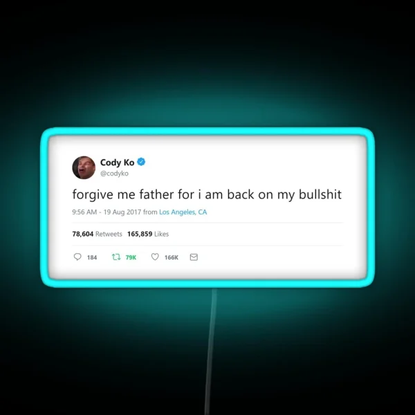 Cody Ko Tweet RGB Neon Sign