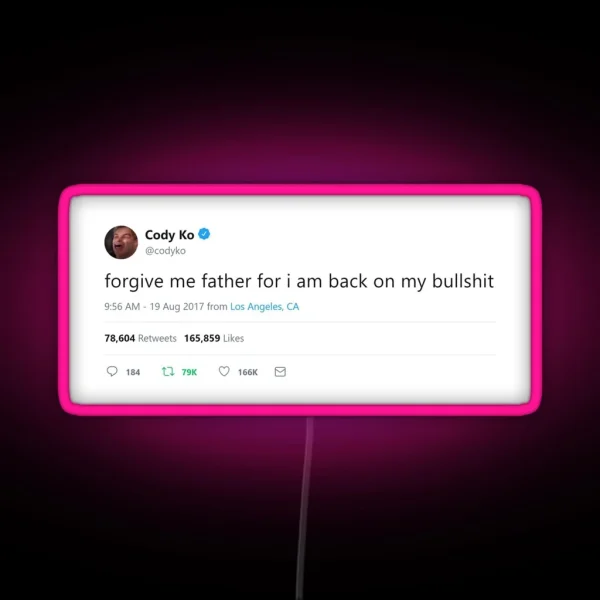 Cody Ko Tweet RGB Neon Sign