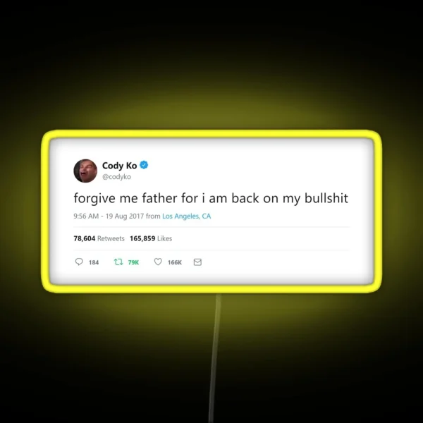 Cody Ko Tweet RGB Neon Sign