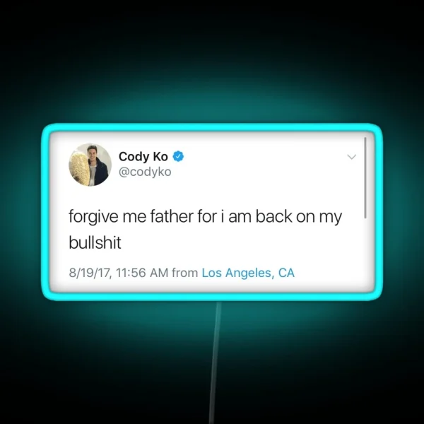Cody Ko Tweet RGB Neon Sign