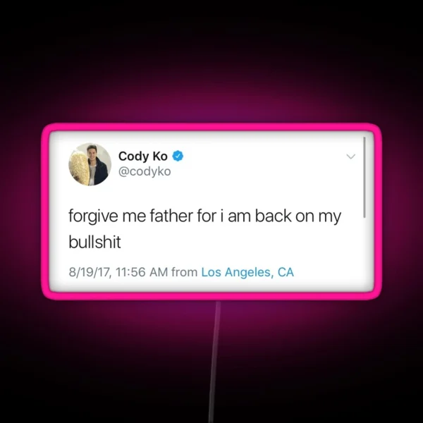 Cody Ko Tweet RGB Neon Sign