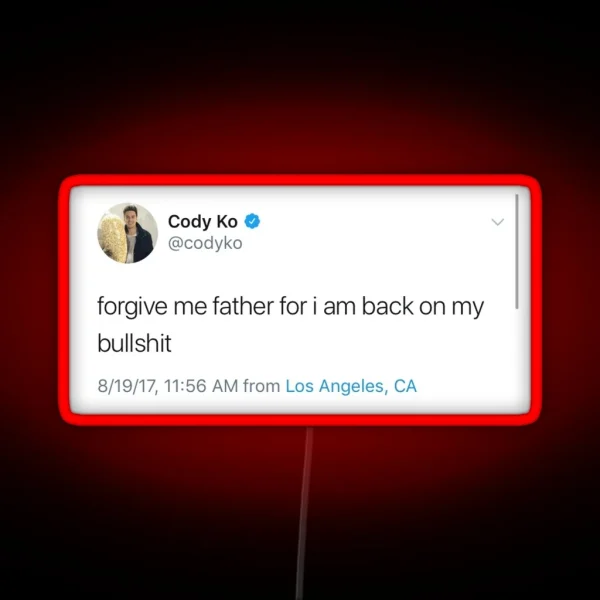 Cody Ko Tweet RGB Neon Sign