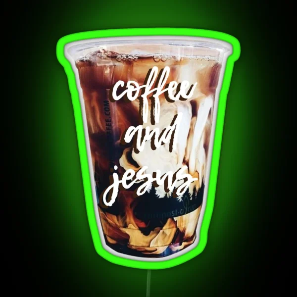 Coffee And Jesus RGB Neon Sign