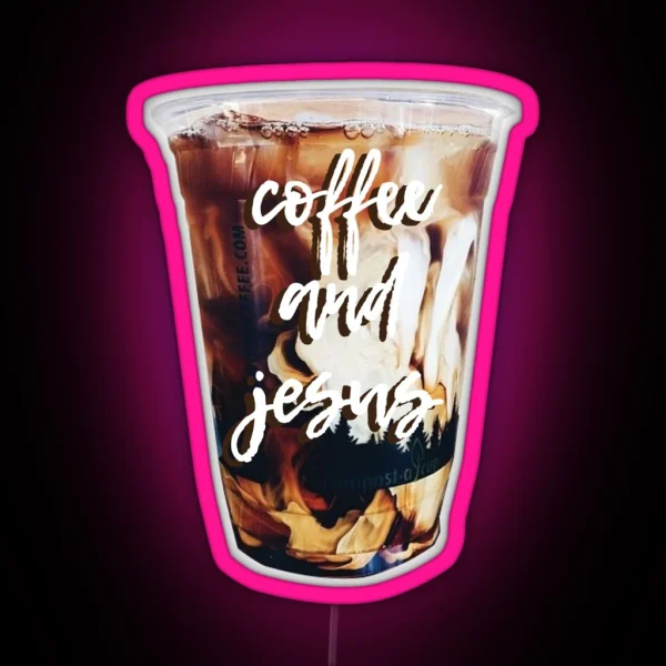 Coffee And Jesus RGB Neon Sign