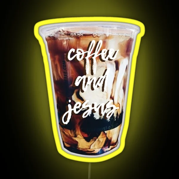Coffee And Jesus RGB Neon Sign