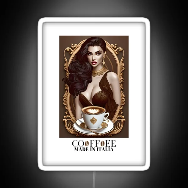 Coffee Art Print RGB Neon Sign