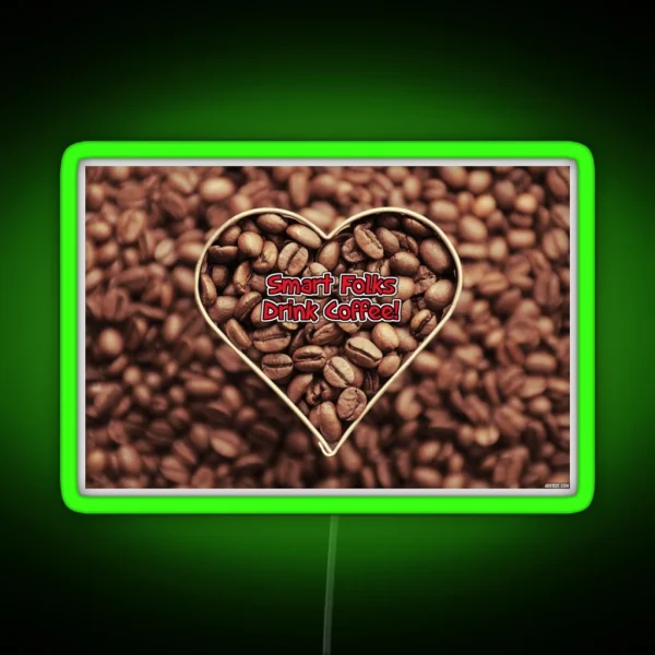 Coffee Art RGB Neon Sign
