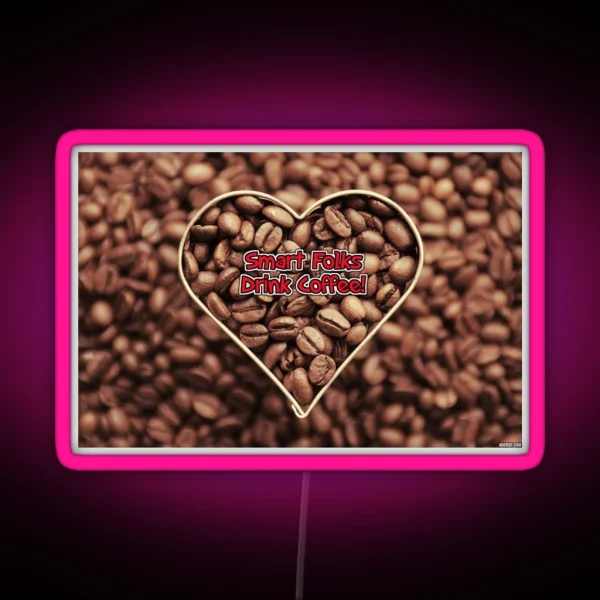 Coffee Art RGB Neon Sign
