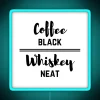 Glamorous Neon Bar Decor with Coffee Black Whiskey Sign Lighting