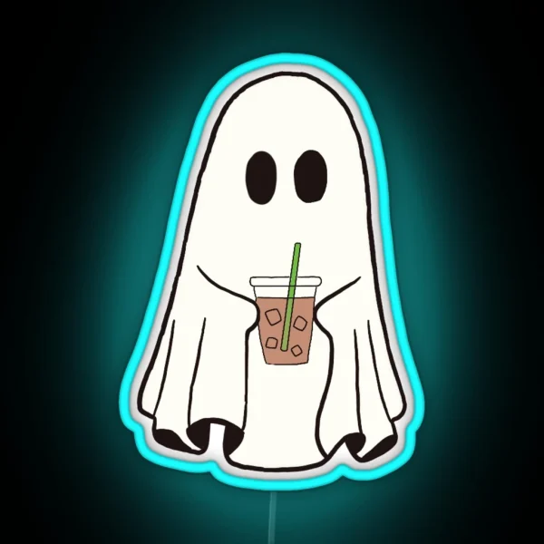 Coffee Ghost RGB Neon Sign