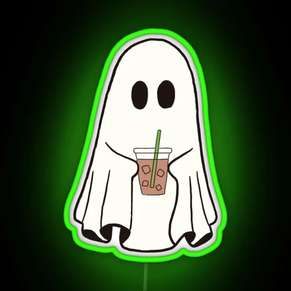 Coffee Ghost RGB Neon Sign