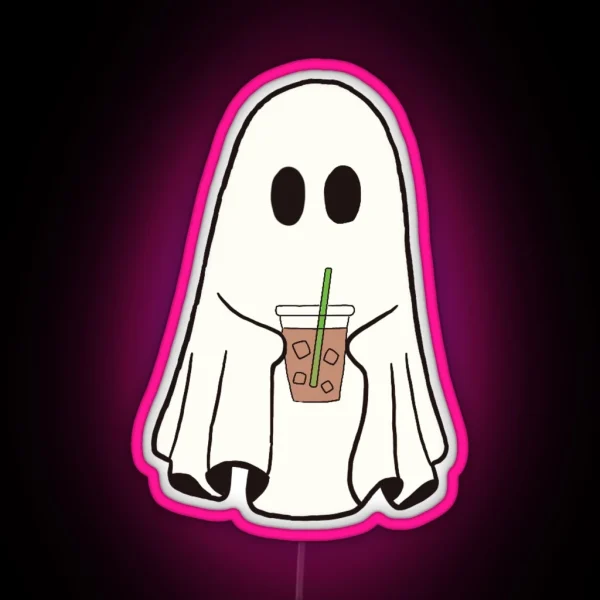 Coffee Ghost RGB Neon Sign