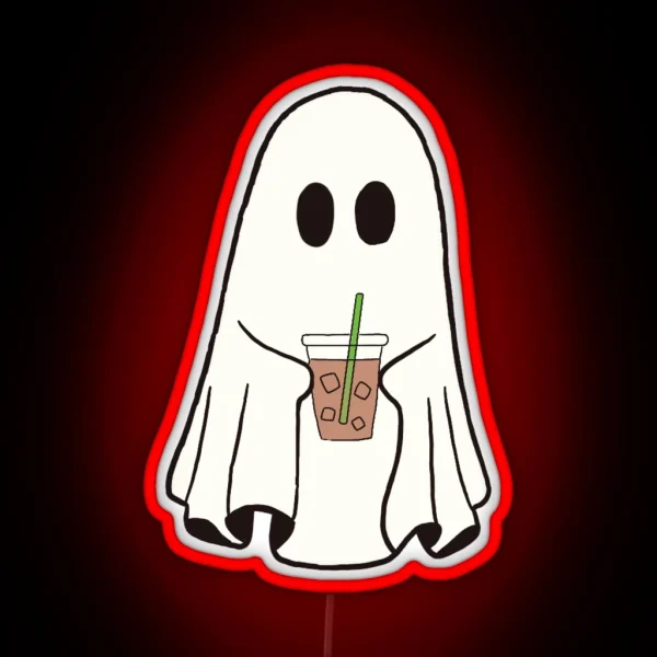 Coffee Ghost RGB Neon Sign