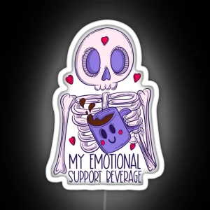 Coffee My Emotional Support Beverage RGB Neon Sign