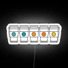 Vibrant coffee shop decor with customizable RGB color changing signs