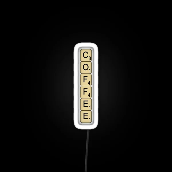 Coffee Scrabble RGB Neon Sign