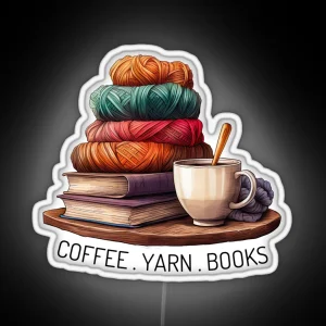 Coffee Yarn Books RGB Neon Sign