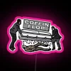 RGB LED Canvas Sign Featuring 'Coffin Flop' Comedic Quote Neon Lighting