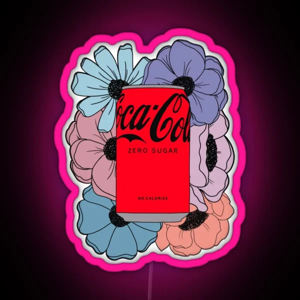 Coke Zero Flowers RGB Neon Sign