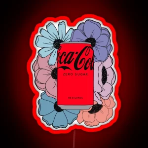 Coke Zero Flowers RGB Neon Sign