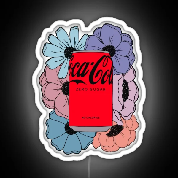 Coke Zero Flowers RGB Neon Sign