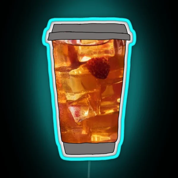 Cold Brew Ice Tea Cup RGB Neon Sign
