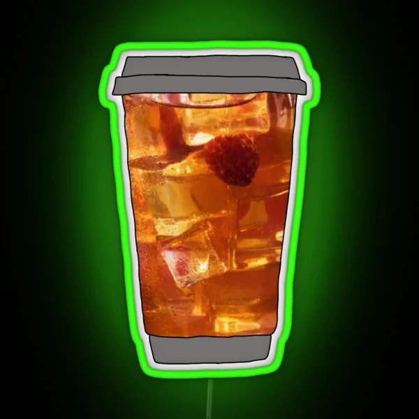 Cold Brew Ice Tea Cup RGB Neon Sign