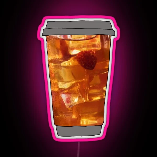Cold Brew Ice Tea Cup RGB Neon Sign