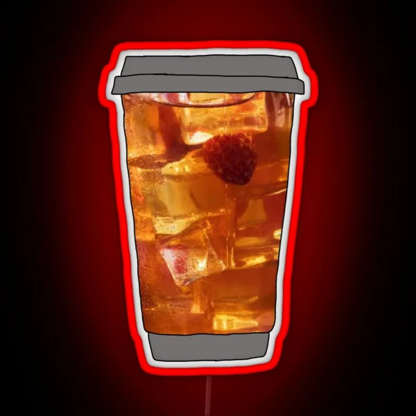 Cold Brew Ice Tea Cup RGB Neon Sign