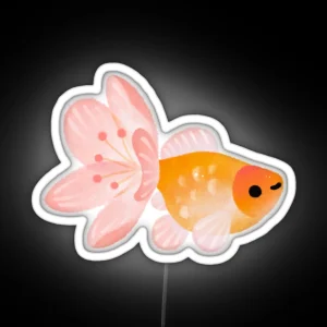 Cold Cherry Blossom Goldfish RGB Neon Sign