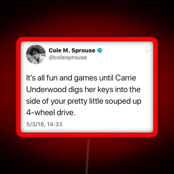 Cole Sprouse Tweet RGB Neon Sign