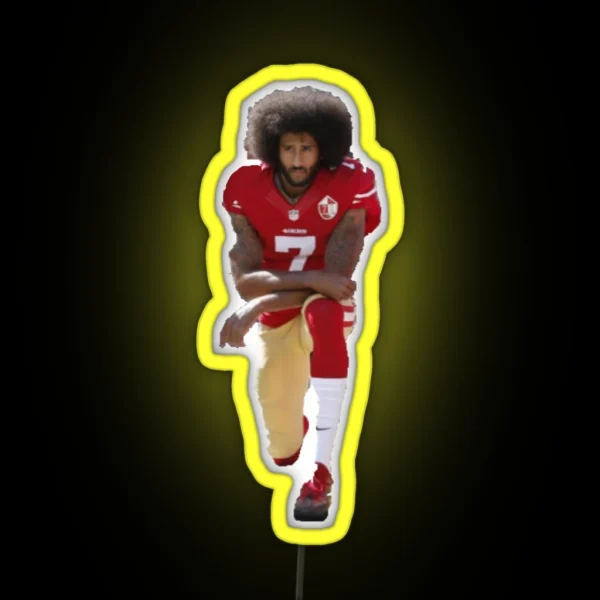 Colin Kaepernick Kneeling RGB Neon Sign