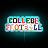 Neon College Football Letters Wall Sign with Multicolor RGB Lighting