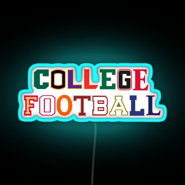College Football Letters RGB Neon Sign