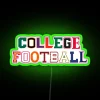 Neon college football team logo letters decoration for dorm room