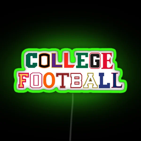 College Football Letters RGB Neon Sign