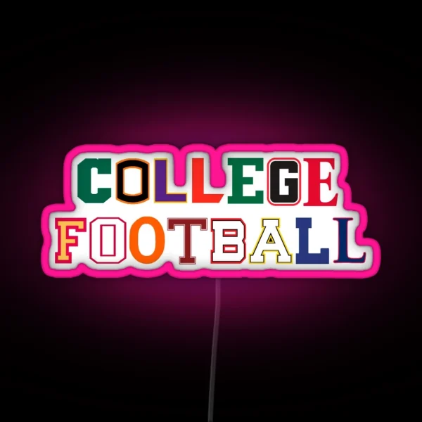 College Football Letters RGB Neon Sign