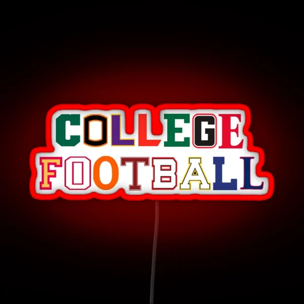 College Football Letters RGB Neon Sign