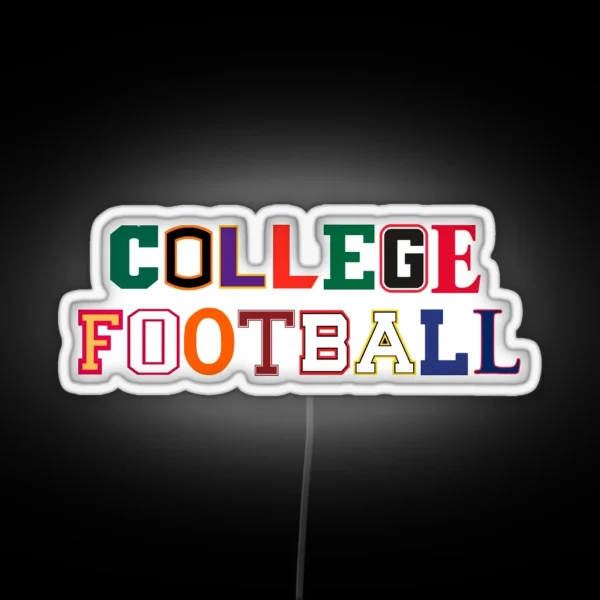 College Football Letters RGB Neon Sign